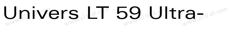 Univers LT 59 Ultra字体转换